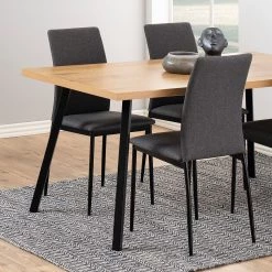 Loftscape Chaises capitonnées Domenica II (4) - Tissu / Fer - Gris / Noir -Luxe Intérieur Magasin 1000319571 220128 1256590022 MOOD DETAILS P000000001000319571 mood