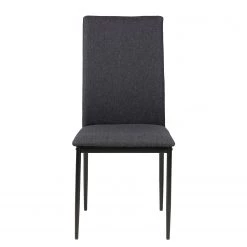 Loftscape Chaises capitonnées Domenica II (4) - Tissu / Fer - Gris / Noir -Luxe Intérieur Magasin 1000319571 220128 1256590030 DETAILS P000000001000319571