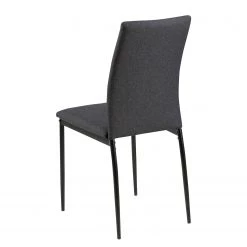 Loftscape Chaises capitonnées Domenica II (4) - Tissu / Fer - Gris / Noir -Luxe Intérieur Magasin 1000319571 220128 1256590050 DETAILS P000000001000319571