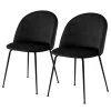 Loftscape Chaises capitonnées Luray (lot de 2) - Noir