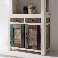 Wolf-Möbel Vaisselier Goa White - Partiellement en manguier massif - Manguier vintage blanc -Luxe Intérieur Magasin 1000326948 220621 035 DETAILS P000000001000326948