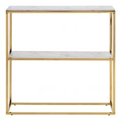 Fredriks Console Katori I - Verre / Métal - Imitation marbre blanc / Doré -Luxe Intérieur Magasin 1000330560 220208 14494800030 DETAILS P000000001000330560