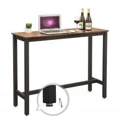 Red Living Table haute Seix II - Imitation bois recyclé / Noir -Luxe Intérieur Magasin 1000332556 220303 030 DETAILS P000000001000332556