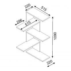 Loftscape Étagère murale Cullman - Blanc -Luxe Intérieur Magasin 1000333617 220302 500 SKETCH DETAILS P000000001000333617 sketch