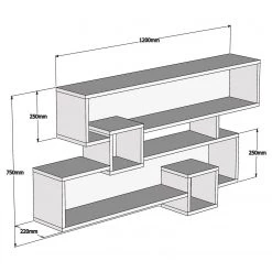 Loftscape Étagère murale Kobra - Blanc -Luxe Intérieur Magasin 1000333624 220302 500 SKETCH DETAILS P000000001000333624 sketch