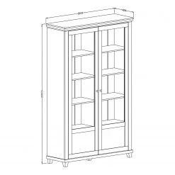 Ridgevalley Vitrine haute Emmanuela - Vert foncé -Luxe Intérieur Magasin 1000339983 220317 500 SKETCH DETAILS P000000001000339983 sketch