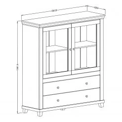 Ridgevalley Buffet haut Emmanuela - Vert foncé -Luxe Intérieur Magasin 1000339987 220317 500 SKETCH DETAILS P000000001000339987 sketch