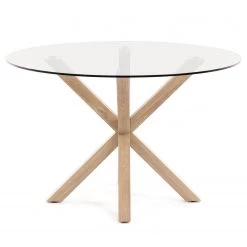 Loftscape Table Kaimana - Verre transparent / Acier - Verre transparent / Aspect bois -Luxe Intérieur Magasin 1000340236 220414 030 DETAILS P000000001000340236