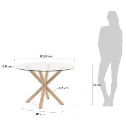 Loftscape Table Kaimana - Verre transparent / Acier - Verre transparent / Aspect bois -Luxe Intérieur Magasin 1000340236 220414 500 SKETCH DETAILS P000000001000340236 sketch
