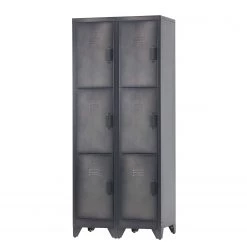 Red Living Armoire Wright - Métal - Noir