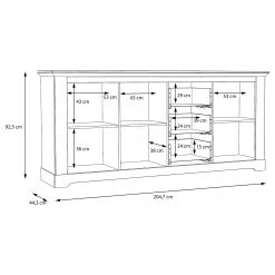 Ridgevalley Buffet Sandvik II - Imitation chêne blanc / Imitation chêne Nelson -Luxe Intérieur Magasin 1000342497 220331 501 SKETCH DETAILS P000000001000342497 sketch