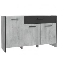 Loftscape Buffet Sahil - Imitation chêne Sorrento gris / Noir
