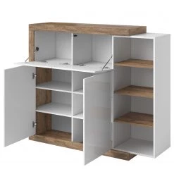 Loftscape Buffet Shipley - Blanc brillant / Imitation chêne -Luxe Intérieur Magasin 1000342829 220412 030 DETAILS P000000001000342829