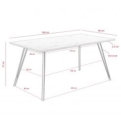Red Living Table Tina - Imitation béton -Luxe Intérieur Magasin 1000343834 220406 500 SKETCH DETAILS P000000001000343834 sketch