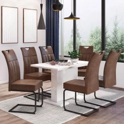 Loftscape Salle à manger Verena (7 éléments) - Marron