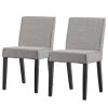 Loftscape Chaises capitonnées Skamby (lot de 2) - Gris fumé