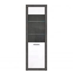 Loftscape Vitrine Vetras - Blanc brillant / Imitation béton -Luxe Intérieur Magasin 1000344669 220414 030 DETAILS P000000001000344669