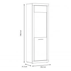 Loftscape Vitrine Vetras - Blanc brillant / Imitation béton -Luxe Intérieur Magasin 1000344669 220414 500 SKETCH DETAILS P000000001000344669 sketch