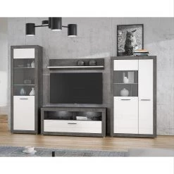 Loftscape Vitrine Vetras - Blanc brillant / Imitation béton -Luxe Intérieur Magasin 1000344672 220414 022 MOOD DETAILS P000000001000344672 mood