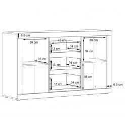 Loftscape Buffet Vetras - Blanc brillant / Imitation béton -Luxe Intérieur Magasin 1000344673 220414 501 SKETCH DETAILS P000000001000344673 sketch