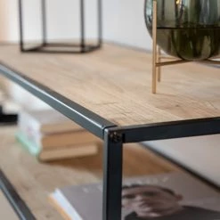 WENKO Console Geo - Bambou massif / Métal - Bambou / Noir -Luxe Intérieur Magasin 1000345613 220412 022 MOOD DETAILS P000000001000345613 mood