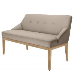 Tom Tailor Banquette Cozy II - Tissage à plat / Hêtre massif - Beige - Largeur : 130 cm - Hêtre clair