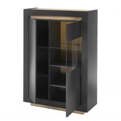 Loftscape Buffet haut Accra - Anthracite / Imitation chêne -Luxe Intérieur Magasin 1000348821 220506 031 DETAILS P000000001000348821