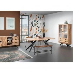 Ars manufacti Chaises de bar Blasdell (lot de 2) - Cuir véritable / Métal - Marron vintage/ Laiton vieilli -Luxe Intérieur Magasin 1000352078 220520 021 MOOD DETAILS P000000001000352078 mood