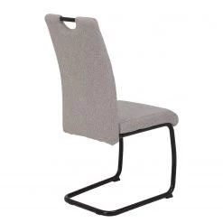 Loftscape Chaise cantilever La Paz III - Tissu / Métal - Noir - Gris - Lot de 4 -Luxe Intérieur Magasin 1000352411 220610 060 DETAILS P000000001000352411