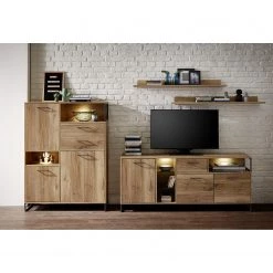 Red Living Étagères murales Sligo (lot de 2) - Imitation chêne rustique argenté -Luxe Intérieur Magasin 1000353513 220610 020 MOOD DETAILS P000000001000353513 mood