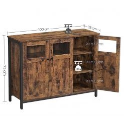 Red Living Buffet Toulouse III - Marron / Noir -Luxe Intérieur Magasin 1000355225 220601 500 SKETCH DETAILS P000000001000355225 sketch