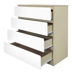 Norrwood Commode Splendid Night - Blanc brillant / Imitation chêne Sonoma -Luxe Intérieur Magasin 1000355300 220603 031 DETAILS P000000001000355300