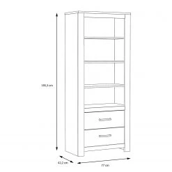 Loftscape Étagère Verolme - Imitation chêne -Luxe Intérieur Magasin 1000356719 220603 500 SKETCH DETAILS P000000001000356719 sketch
