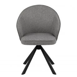 Loftscape Chaise à accoudoirs Chamby II - Tissu / Fer - Gris clair / Noir -Luxe Intérieur Magasin 1000357415 220621 030 DETAILS P000000001000357415