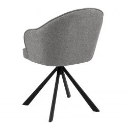 Loftscape Chaise à accoudoirs Chamby II - Tissu / Fer - Gris clair / Noir -Luxe Intérieur Magasin 1000357415 220621 050 DETAILS P000000001000357415