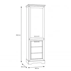 Ridgevalley Vitrine New Dessa - Imitation pin blanc -Luxe Intérieur Magasin 1000357999 220616 500 SKETCH DETAILS P000000001000357999 sketch