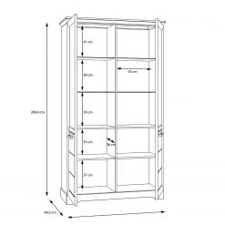Ridgevalley Vitrine double New Dessa - Imitation pin blanc -Luxe Intérieur Magasin 1000358000 220616 501 SKETCH DETAILS P000000001000358000 sketch