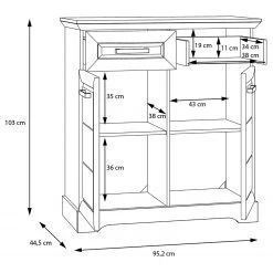 Ridgevalley Commode New Dessa III - Imitation pin blanc -Luxe Intérieur Magasin 1000358002 220616 501 SKETCH DETAILS P000000001000358002 sketch