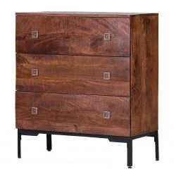 Red Living Commode Telados - Manguier massif / Métal - Manguier foncé / Noir