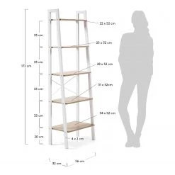 Norrwood Étagère Kalahari - Acier - Imitation chêne / Blanc -Luxe Intérieur Magasin 1000363962 220714 500 SKETCH DETAILS P000000001000363962 sketch