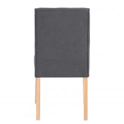 Loftscape Chaises capitonnées Alcoy (lot de 2) - Tissu / Hévéa massif - Gris / Hévéa -Luxe Intérieur Magasin 1000363995 220728 060 DETAILS P000000001000363995