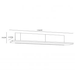 Loftscape Tablette murale Millquarter - Blanc / Imitation chêne clair -Luxe Intérieur Magasin 1000364870 220722 500 SKETCH DETAILS P000000001000364870 sketch