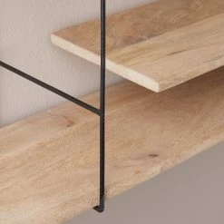 Butlers Étagère murale LIMBO - Chêne massif / Aluminium - Noir / Naturel -Luxe Intérieur Magasin 1000365681 220728 022 MOOD DETAILS P000000001000365681 mood