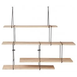 Butlers Étagère murale LIMBO - Chêne massif / Aluminium - Noir / Naturel -Luxe Intérieur Magasin 1000365681 220728 030 DETAILS P000000001000365681