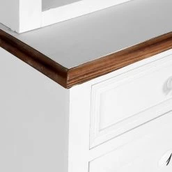 Butlers Buffet CAMPAGNE - Plaqué paulownia - Blanc -Luxe Intérieur Magasin 1000365764 220728 086 DETAILS P000000001000365764