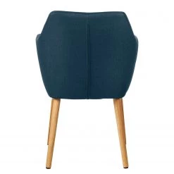 Mørteens Chaises à accoudoirs Nicholas - Tissu Cors: Bleu jean - 1 chaise -Luxe Intérieur Magasin armlehnenstuhl nicholas ii webstoff eiche massiv jeansblau 5125408
