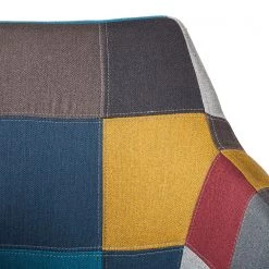 Mørteens Chaise à accoudoirs Nicholas III - Tissu Cors: Patchwork: Multicolore -Luxe Intérieur Magasin armlehnenstuhl nicholas iii webstoff eiche massiv grau bordeaux 4207644