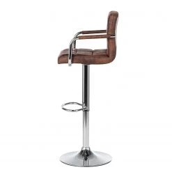 Fredriks Chaise de bar Fitzgerald - Marron vieilli / Chrome - 1 chaise -Luxe Intérieur Magasin barhocker fitzgerald ii kunstleder antikbraun chrom 4546480