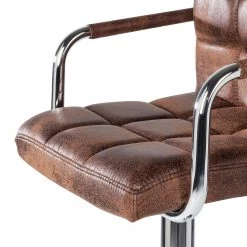 Fredriks Chaise de bar Fitzgerald - Marron vieilli / Chrome - 1 chaise -Luxe Intérieur Magasin barhocker fitzgerald ii kunstleder antikbraun chrom 4546492
