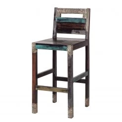 Wolf-Möbel Tabouret de bar Goa - Acacia / Manguier partiellement massif - Multicolore